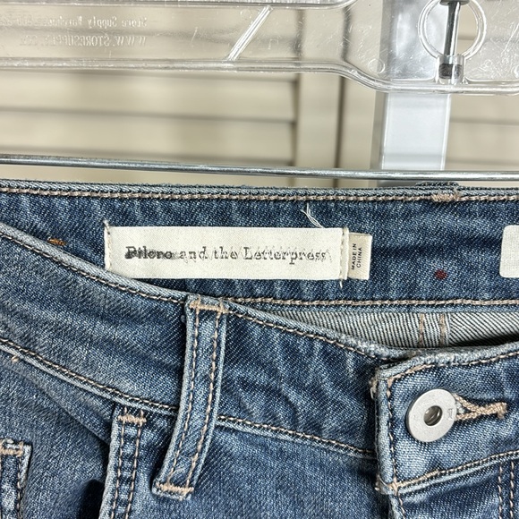 Pilcro and the Letterpress Wide Leg Crop High Waisted Denim Jeans Size 29 - Picture 8 of 13